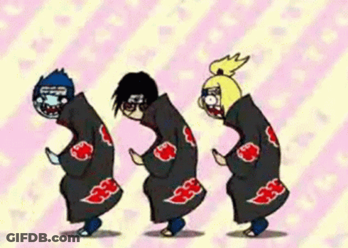 Deidara Naruto Dancing Ninja Anime GIF
