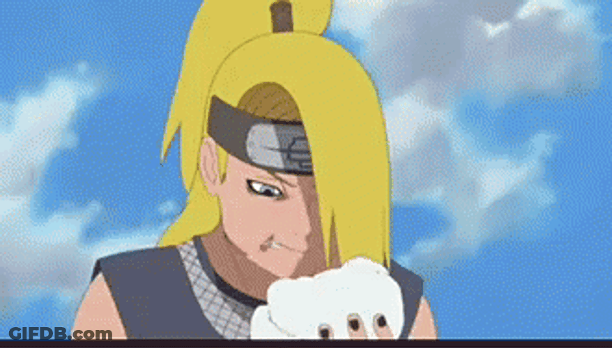 Deidara Naruto Eat Hungry GIF