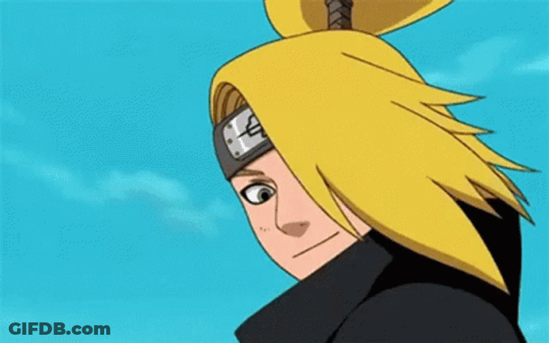 Deidara Naruto Hair Blow Wind GIF