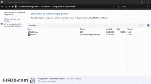 Deinstaller Ou Modifier Un Programme GIF