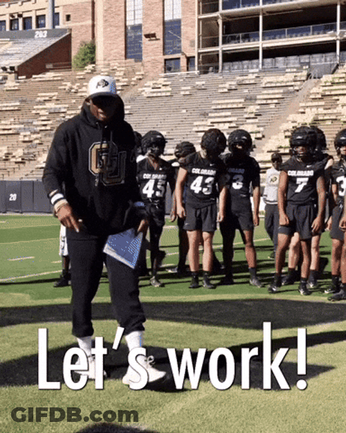Deion Sanders Prime Let's Work Coach GIF