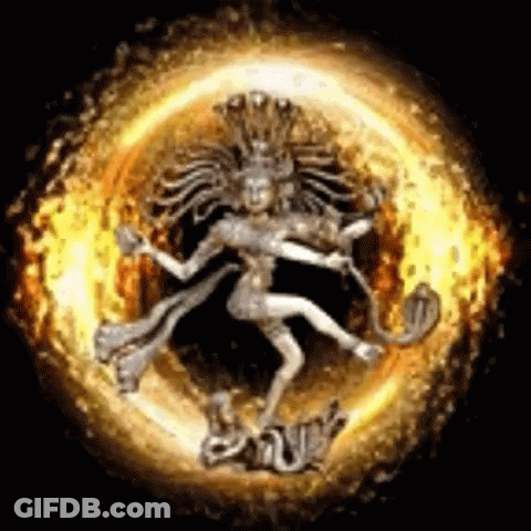 Deity Dancing In Circle Of Flames GIF