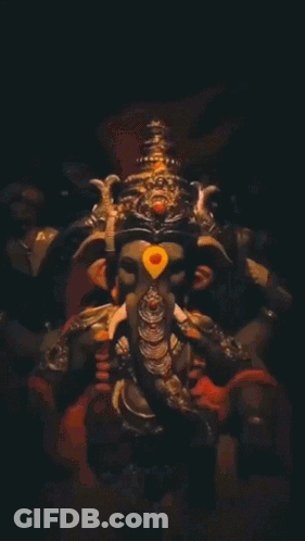 Deity Statue Saying Morning GIF