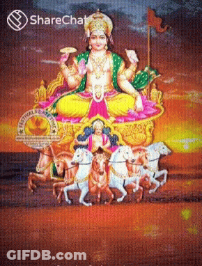 Deity With Horses Pulling Chariot GIF