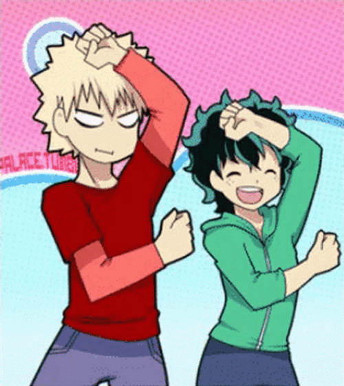 Deku & Bakugou Cute Dance GIF