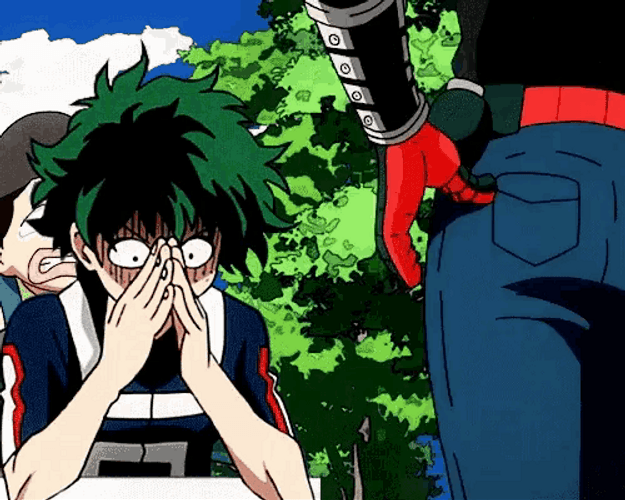 Deku Being Intimidated GIF