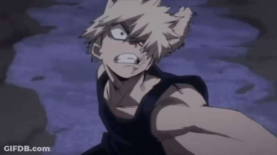 Deku Fighting And Beaten Up By Bakugo GIF
