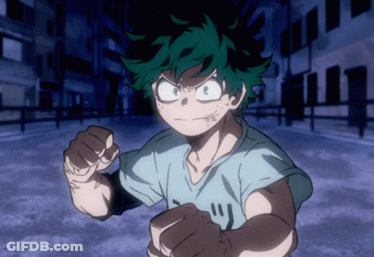 Deku Fighting Bakugo In Full Spirit GIF