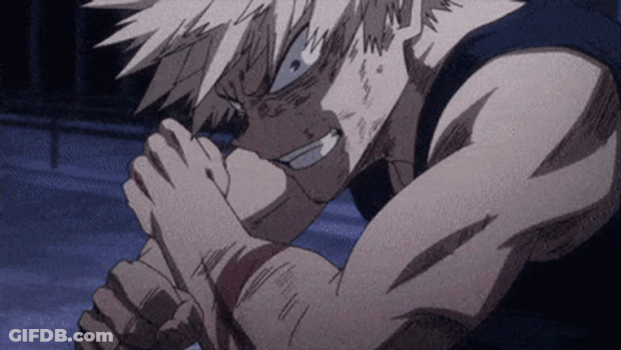 Deku Fighting Bakugo Seriously GIF