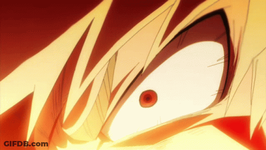 Deku Fighting Bakugo Using His Explosion Quirk GIF