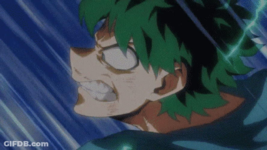 Deku Fighting Using Saint Louis Smash GIF
