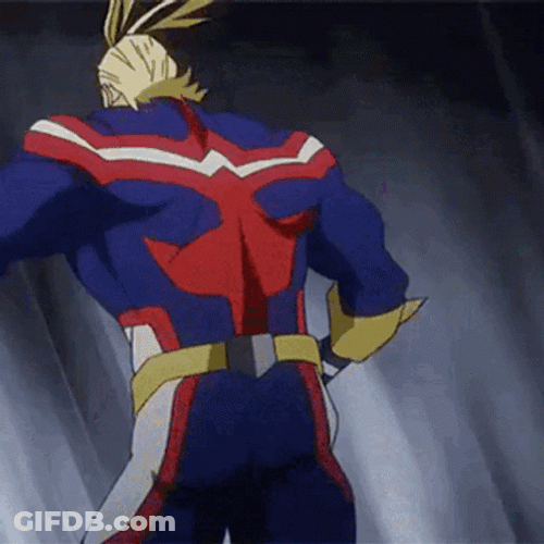 Deku Fighting With All Might While Running GIF