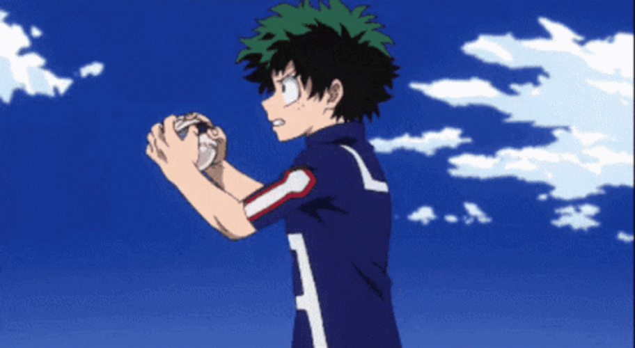 Deku Playing Ball Smash GIF