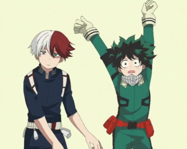 Deku & Todoroki Funny Dance GIF