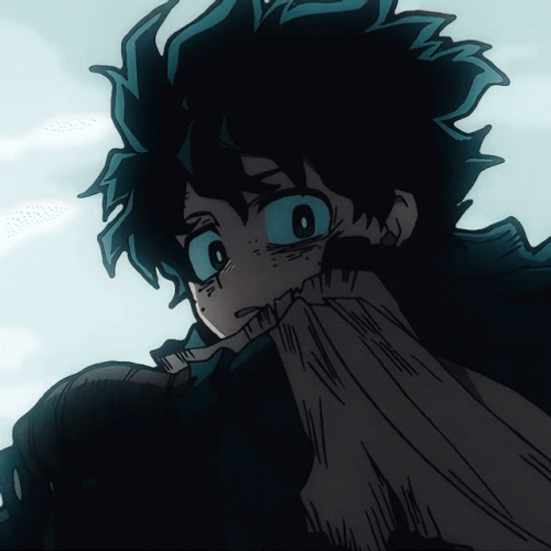 Deku Vigilante Sad Looking Below GIF