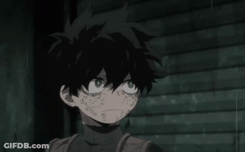Deku Vigilante Under The Rain GIF
