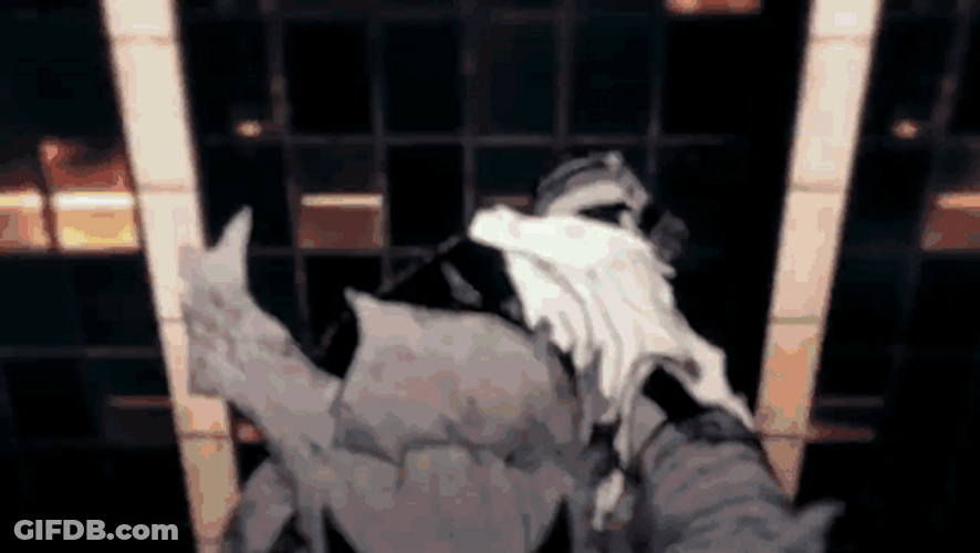 Deku Vigilante Wall Jumping With Lighting Effect GIF