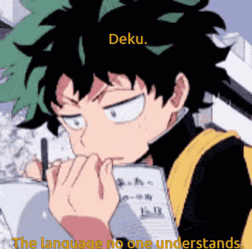 Deku Writing And Studying GIF