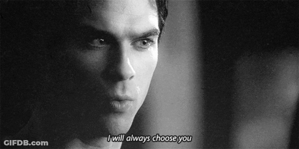 Delena Damon Salvatore Vampire Diaries Quote GIF