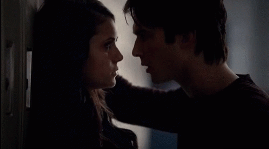Delena Vampire Diaries Damon Elena Romance GIF