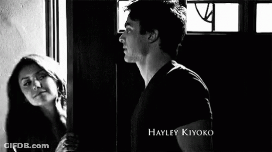 Delena Vampire Diaries Goodbye Kiss Open Door GIF