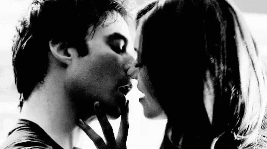 Delena Vampire Diaries Hot Steamy Kiss GIF