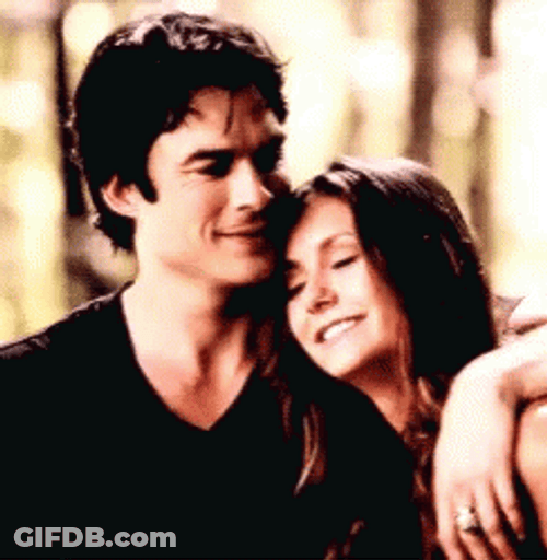 Delena Vampire Diaries Nina Dobrev Ian Somerhalder Hug GIF
