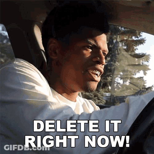 Delete It Right Now Rickey GIF