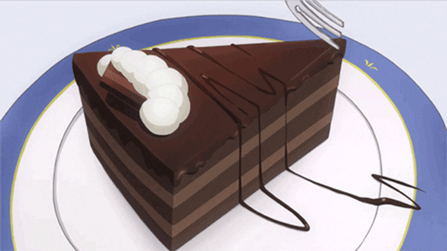 Delicious Chocolate Cake Slice GIF