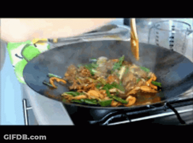 Delicious Mongolian Beef Fry GIF