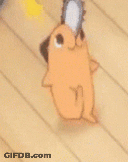 Delightful Chainsaw Man Pochita Breakdancing GIF