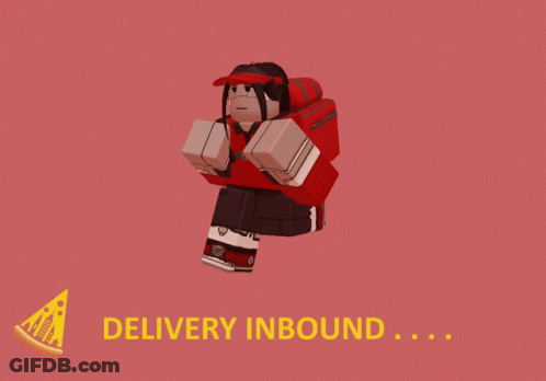 Delivery Inbound Sign With Cartoon Character GIF