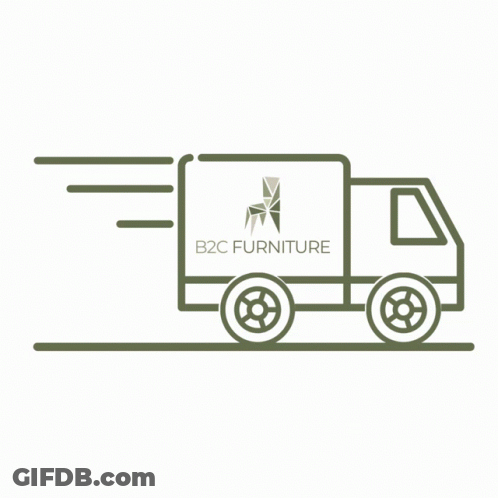 Delivery Truck With B2C Furniture GIF