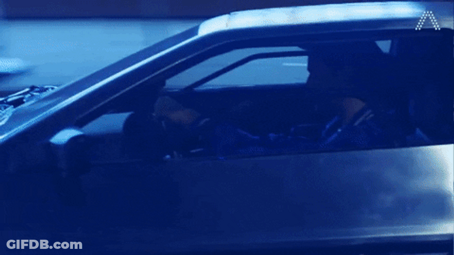 Delorean Moving On The Road GIF