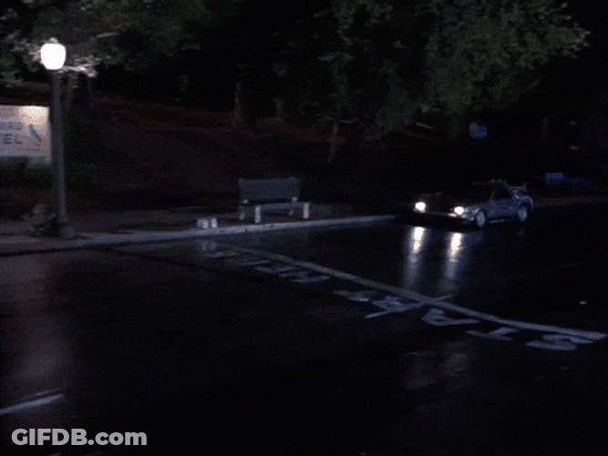 Delorean U Turn Back To The Future GIF