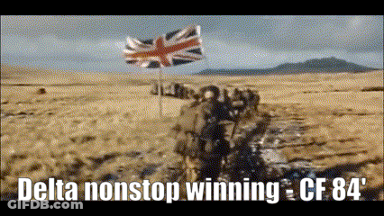 Delta Nonstop Winning Cf 84 ' Is Written On The Screen GIF