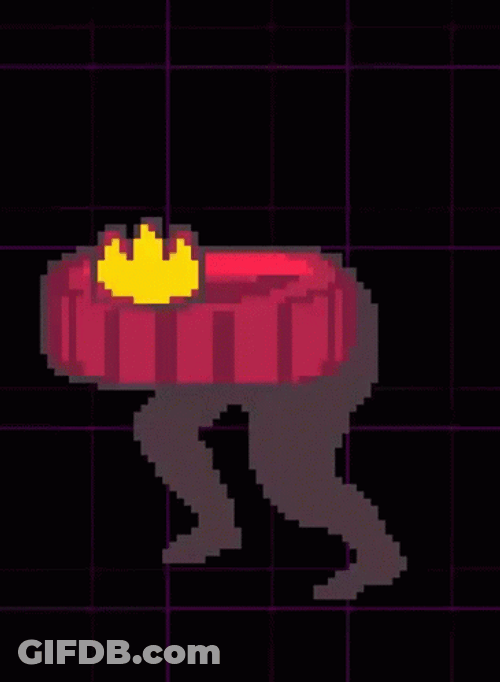 Deltarune C Round Bowing GIF