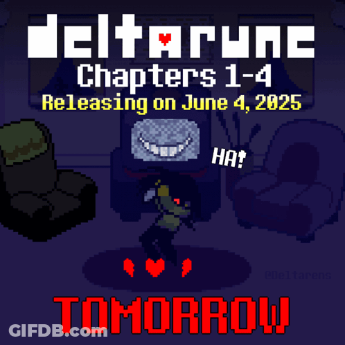 Deltarune Chapters 1-4 Pixel Art Advertisement GIF
