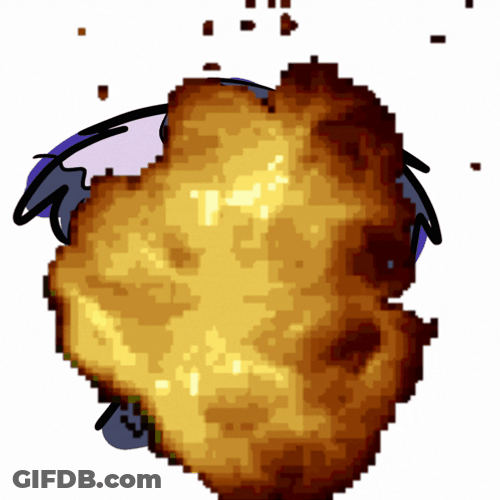 Deltarune Explosion Animated Guy Blushing GIF