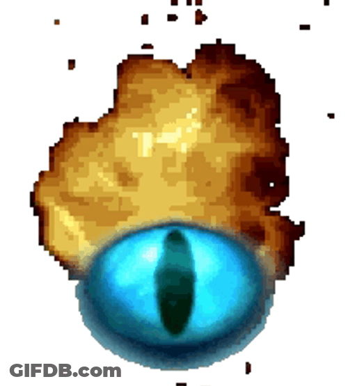 Deltarune Explosion Blue Eye GIF