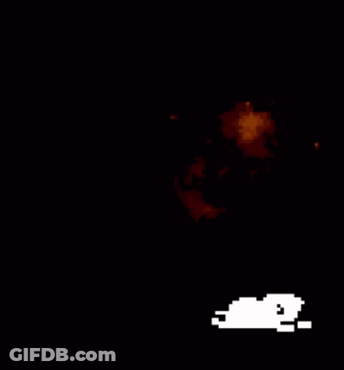 Deltarune Explosion Dog Tripping GIF