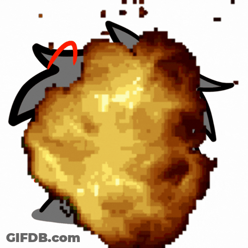 Deltarune Explosion Gray Character GIF
