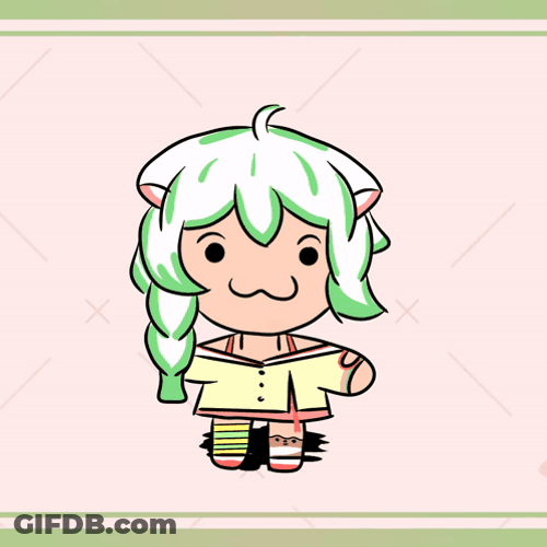 Deltarune Explosion Laimu VTuber Character GIF
