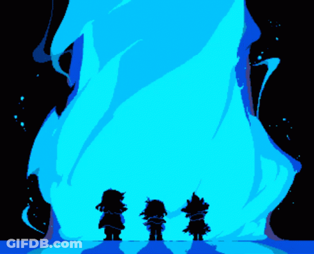 Deltarune Facing Fire GIF