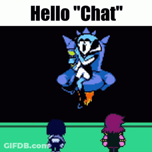 Deltarune Hello Chat GIF
