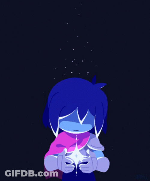 Deltarune Kris Holding Star GIF