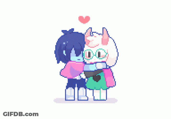 Deltarune Kris Hugging Ralsei GIF