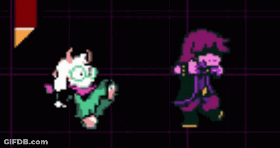 Deltarune Susie Dancing With Ralsei GIF
