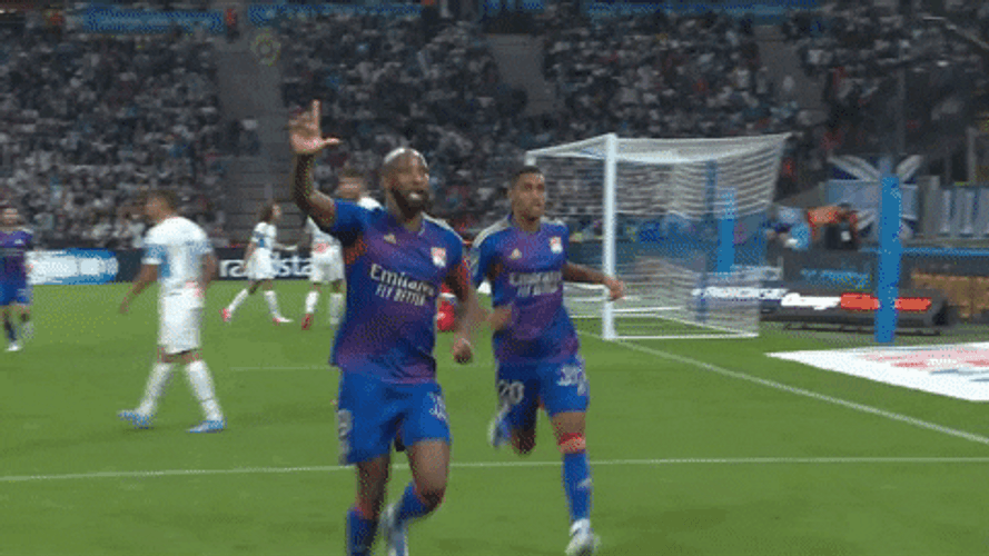 Dembele Teammate Winning Jump GIF