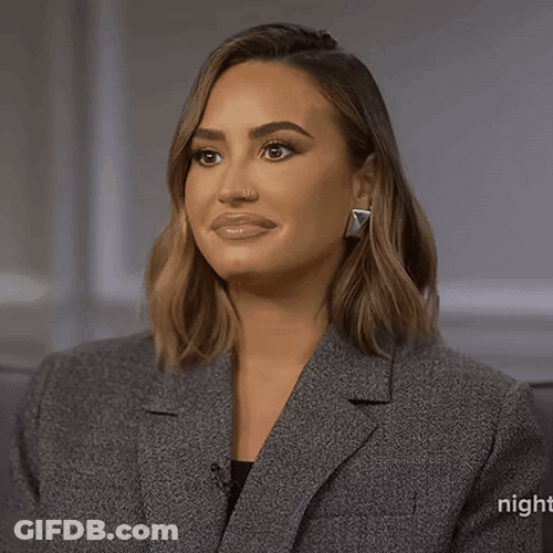 Demi Lovato Aggreeing Nod Head GIF